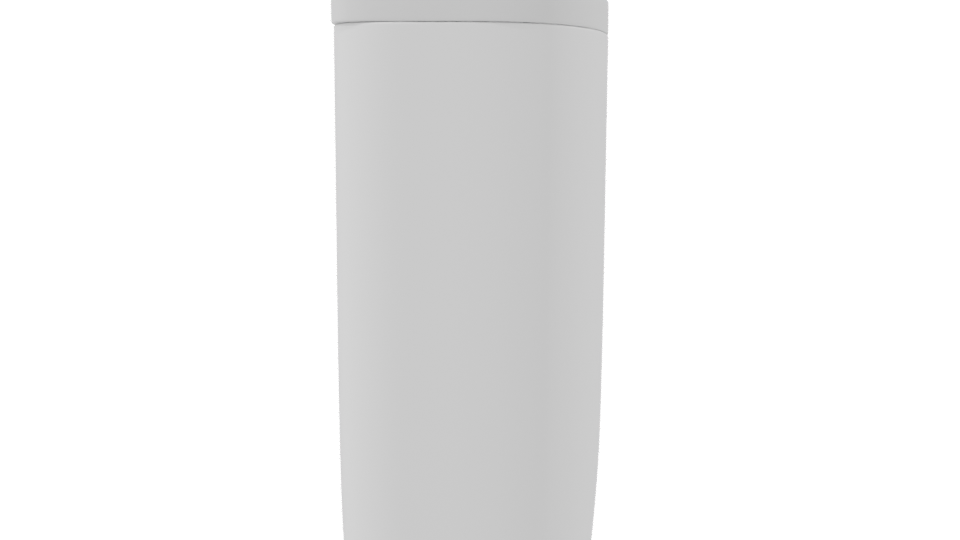 Minimalist Round White Bucket 3D - Professional 3D Model Render 8