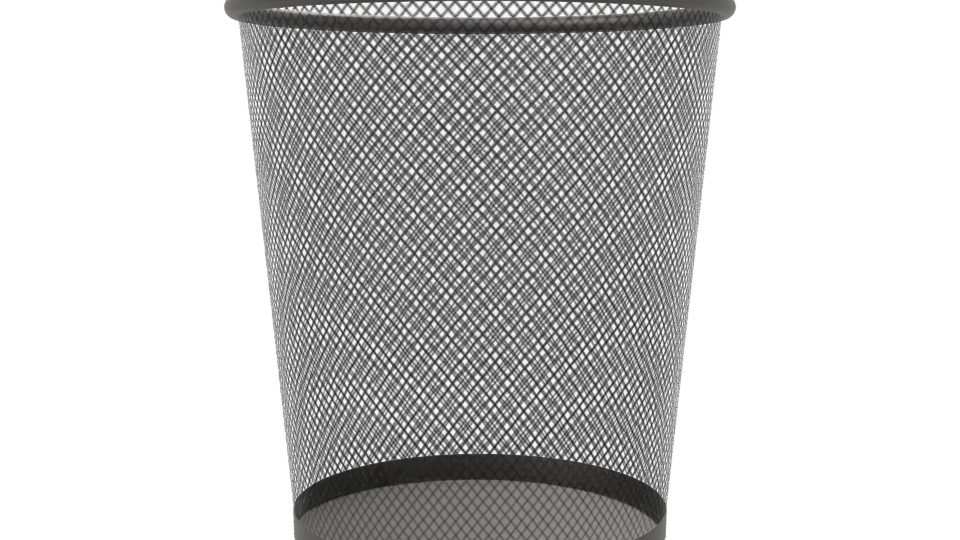 Stylish Wire Mesh Wastebasket 3D Model - Professional 3D Model Render 7