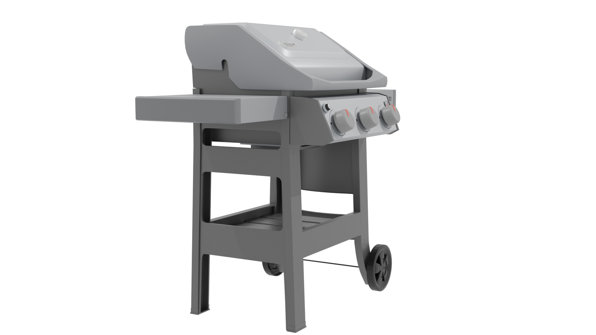 Stylish Outdoor Gas Grill 3D Model - Professional 3D Model Render 9