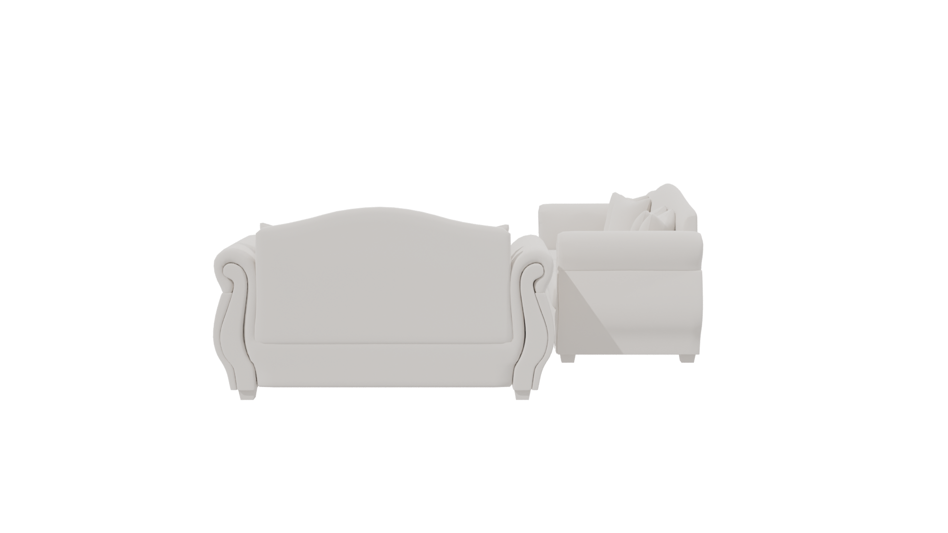 Elegant Sofa Set 3D Model - Professional 3D Model Render 2