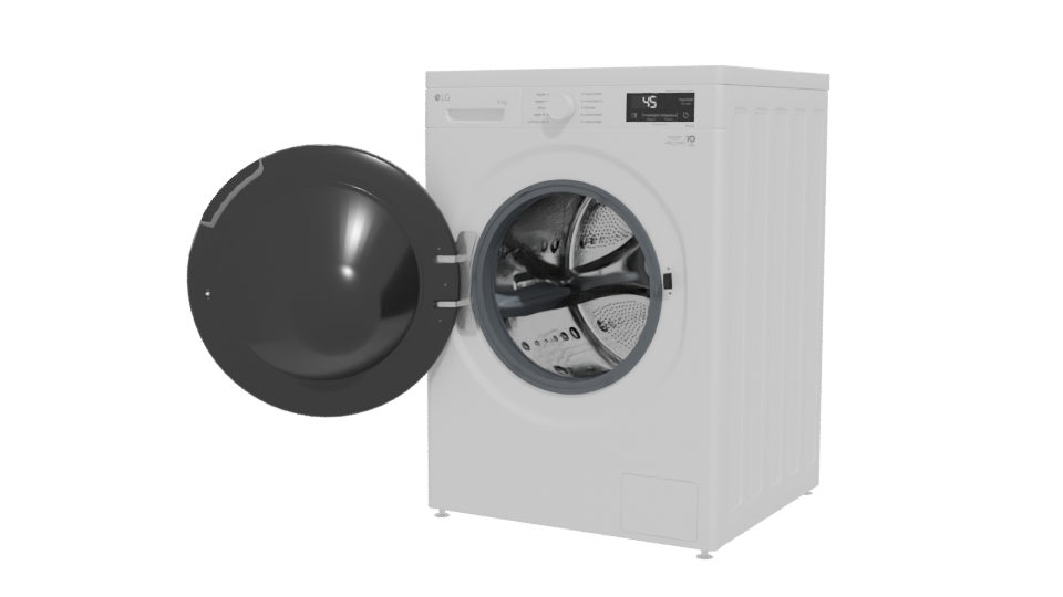 Realistic Household Washing Machine 3D - Professional 3D Model Render 12