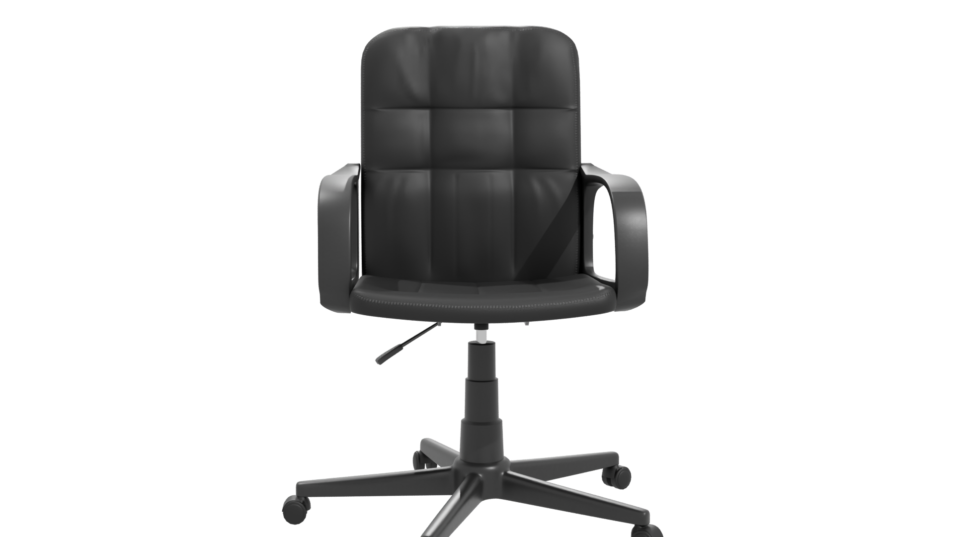 Elegant Black Leather Office Chair 3D Model - Professional 3D Model Render 11