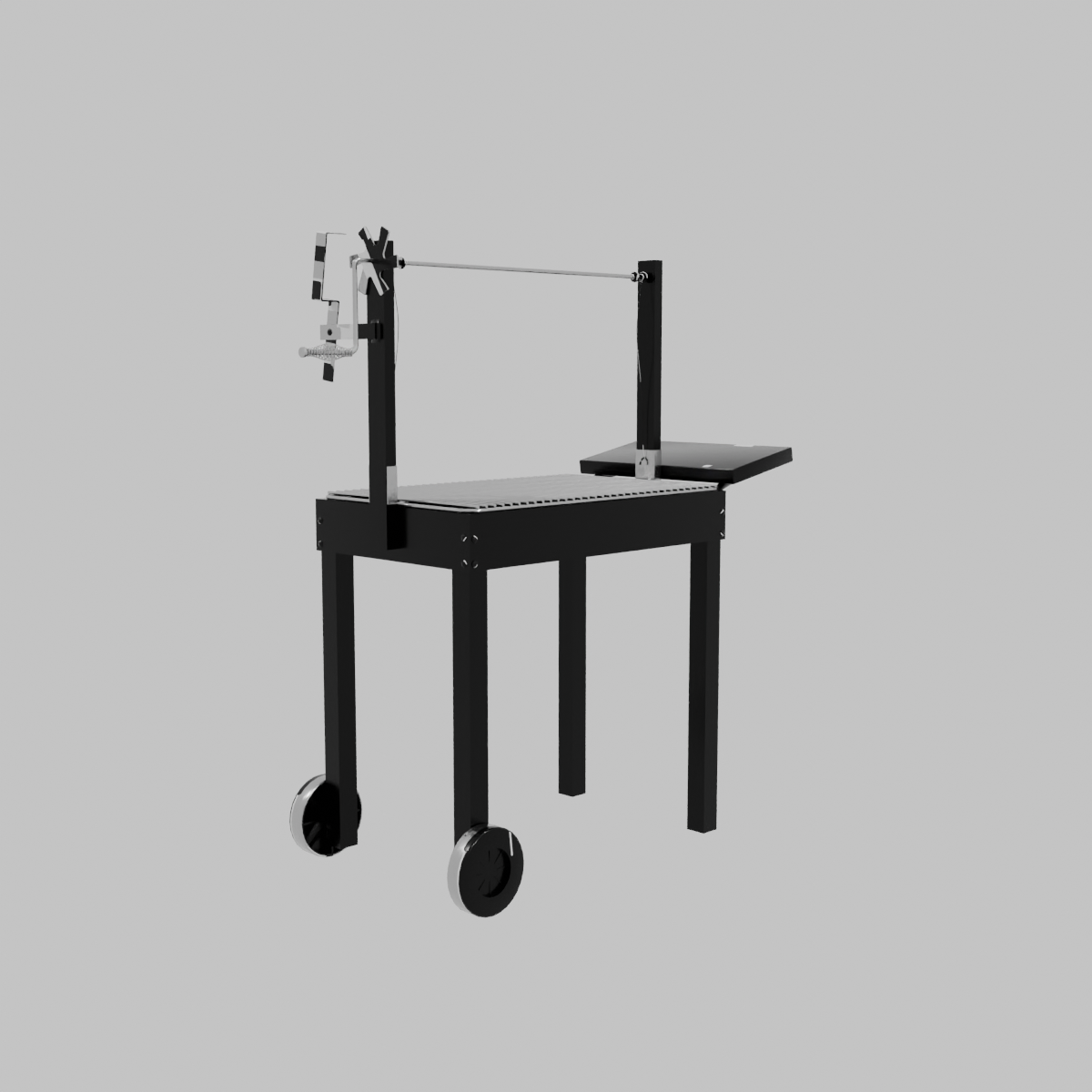 Parrilla A Carbón Con Roldana Y Ruedas Share Icon