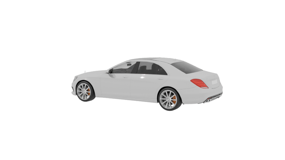 Sleek Luxury Sedan 3D Model - Professional 3D Model Render 3
