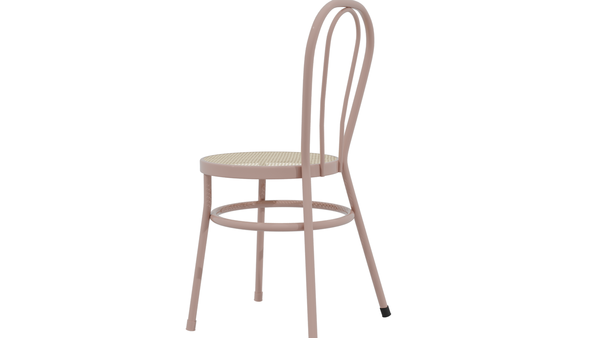 Stylish Pink Bistro Chair 3D Model - Professional 3D Model Render 3