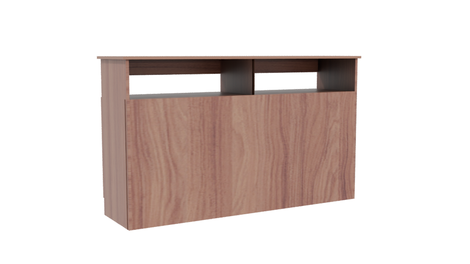 Polux Chocolate Wooden Cabinet 3D - Professional 3D Model Render 4
