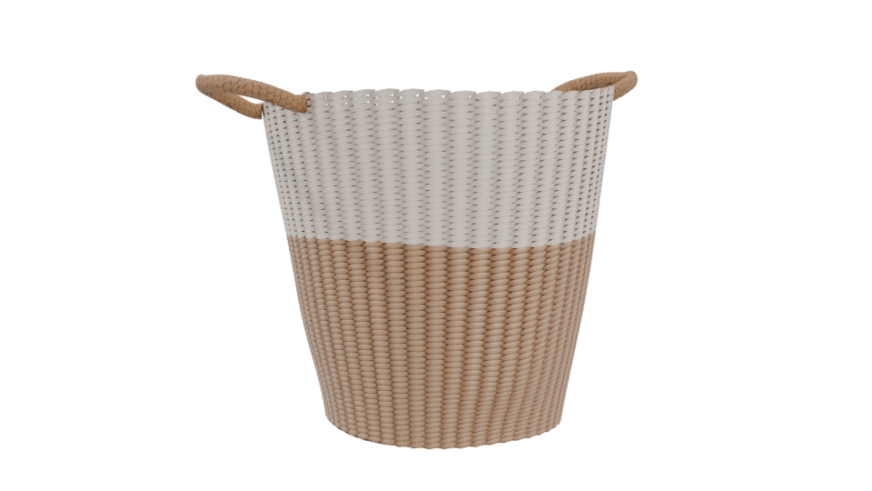 Stylish Woven Storage Basket 3D Model - Professional 3D Model Render 4