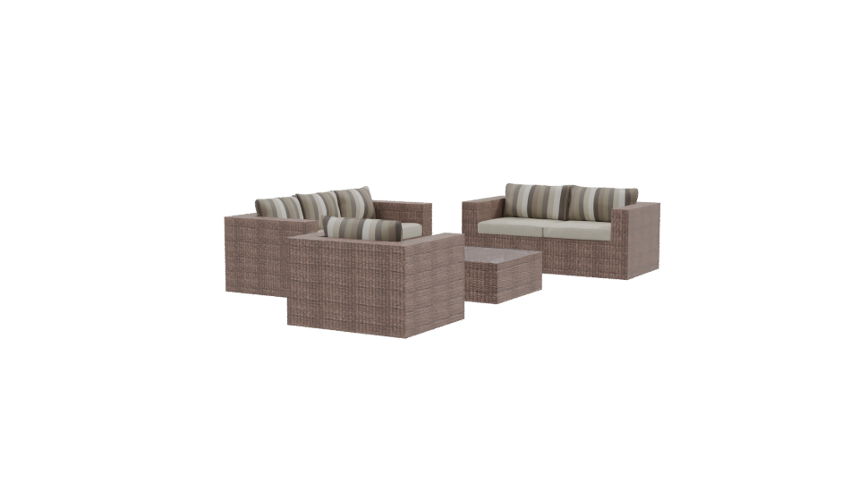 Stylish Outdoor Sofa Set 3D - Professional 3D Model Render 9