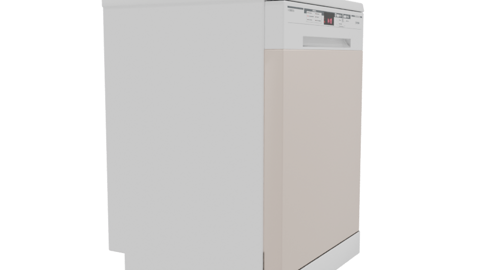 Compact Modern Dishwasher 3D - Professional 3D Model Render 9