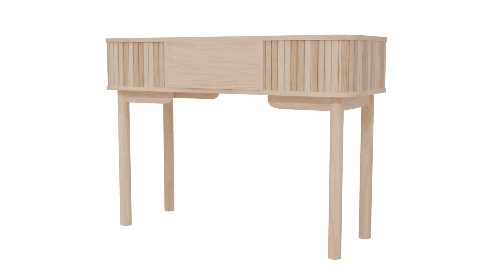 Stylish Wooden Desk Model 3D - Professional 3D Model Render 6