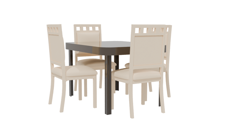Stylish Dining Table Set 3D - Professional 3D Model Render 13