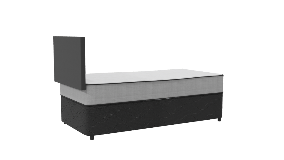 Stylish Single Bed 3D Model - Professional 3D Model Render 7