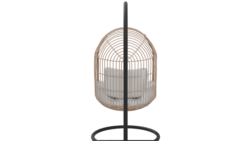 Hanging Rattan Chair 3D Model - Professional 3D Model Render 5