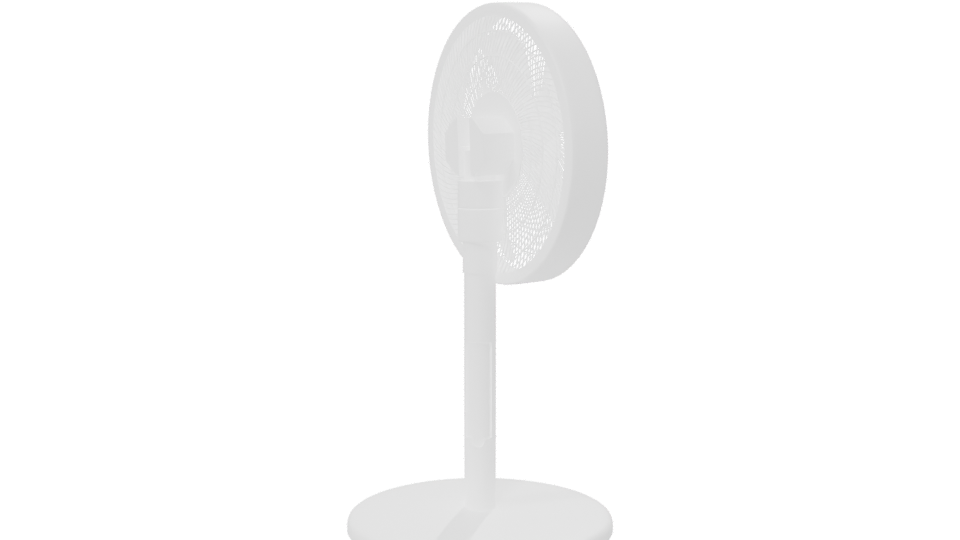 Stylish White Standing Fan 3D - Professional 3D Model Render 7