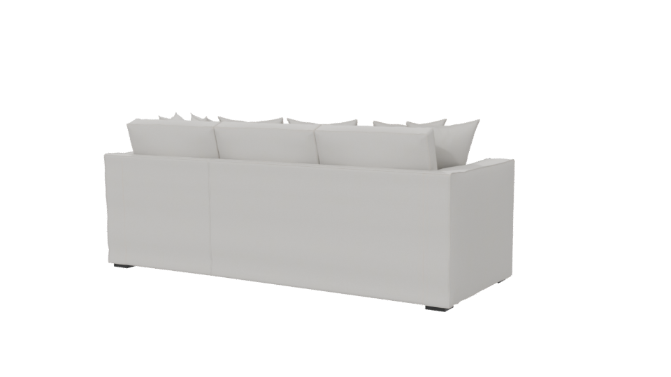 Cozy White Sectional Sofa 3D - Professional 3D Model Render 6
