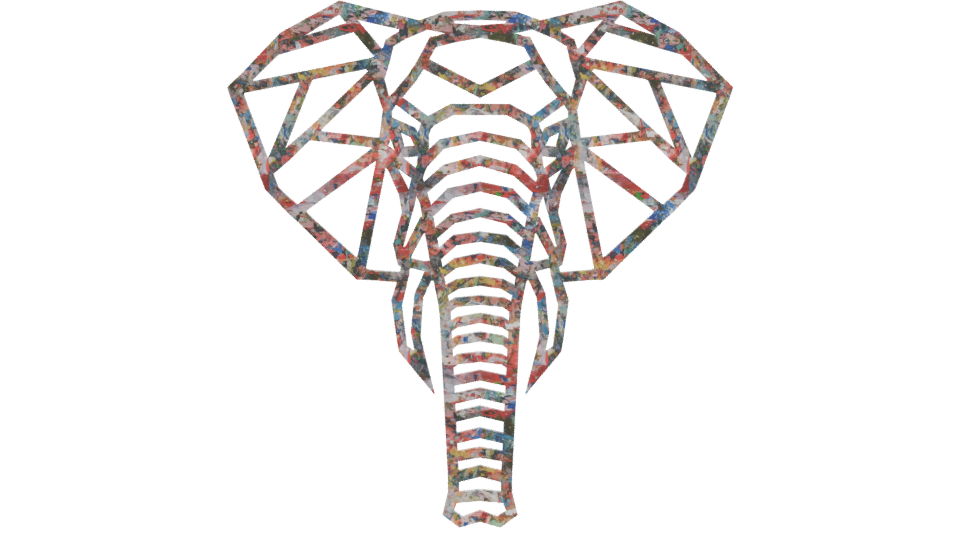 Stylized Elephant Head 3D Model - Professional 3D Model Render 11