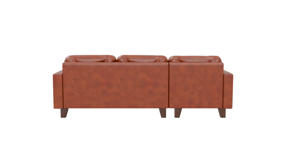 Stylish Modern Leather Sectional Sofa 3D Model - Professional 3D Model Render 5