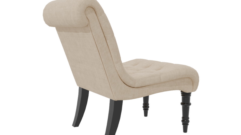 Elegant Tufted Accent Chair 3D - Professional 3D Model Render 7