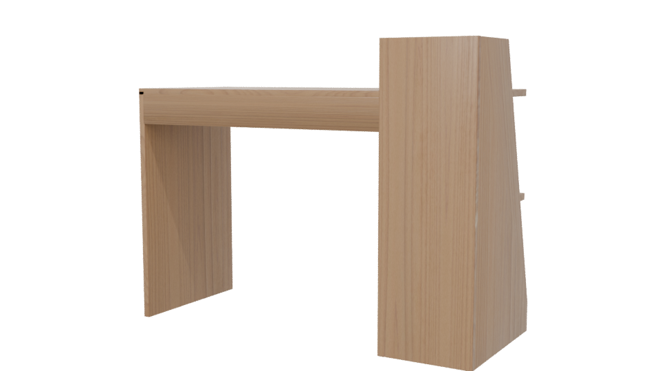 Modern Desk with Shelves 3D - Professional 3D Model Render 6