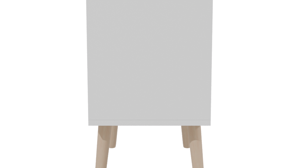 Minimalist Wooden Nightstand 3D Model - Professional 3D Model Render 2