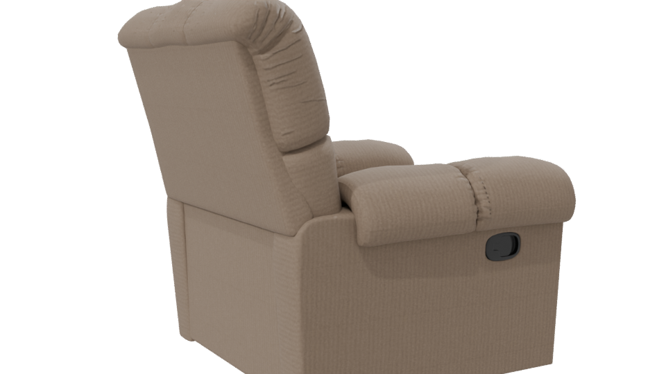 Cozy Reclining Fabric Armchair 3D - Professional 3D Model Render 7