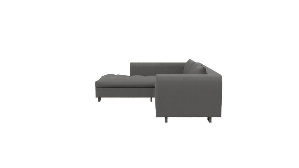 Contemporary L-Shaped Sofa Model - Professional 3D Model Render 2