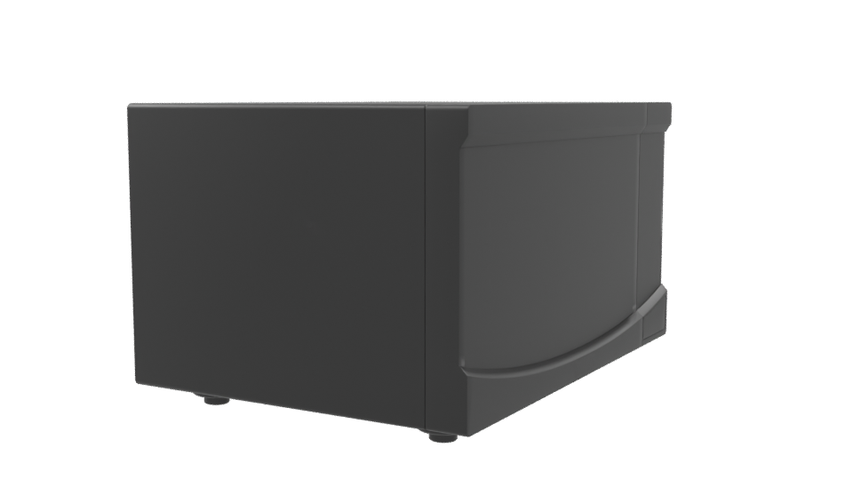 Sleek White Microwave 3D Model - Professional 3D Model Render 9