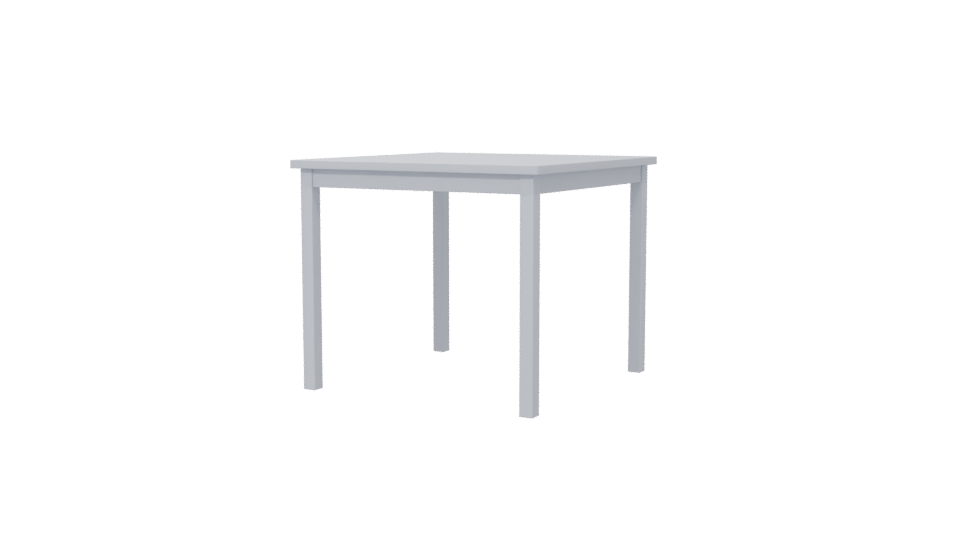 Stylish Minimalist White Table - Professional 3D Model Render 6