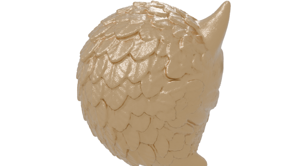 Stylized Owl Figurine 3D Model - Professional 3D Model Render 7