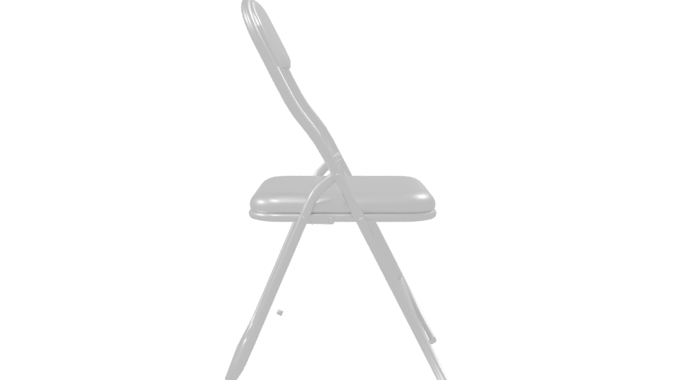 Folding Metal Chair 3D Model - Professional 3D Model Render 8