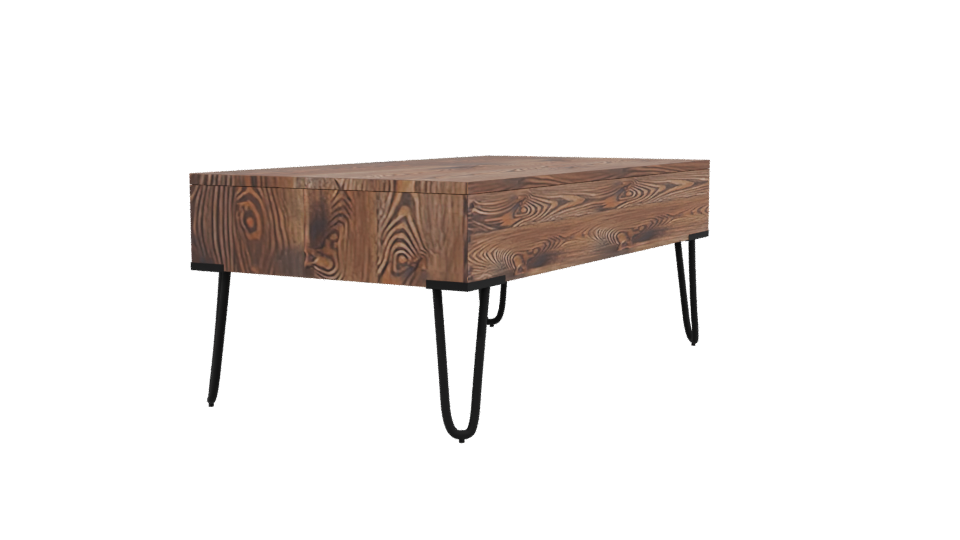 Rustic Wooden Coffee Table 3D - Professional 3D Model Render 3