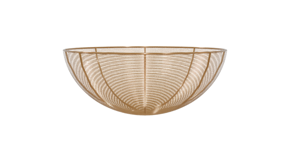 Elegant Wire Fruit Bowl 3D Model - Professional 3D Model Render 5