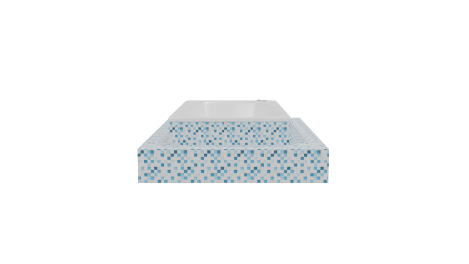 Stylish Mosaic Bathtub 3D Model - Professional 3D Model Render 2