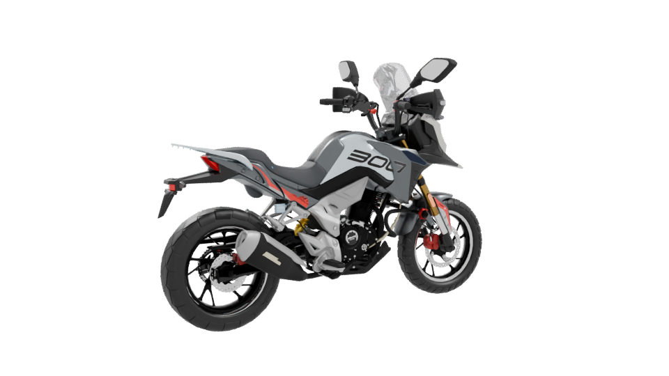 Sporty Adventure Motorcycle 3D - Professional 3D Model Render 10