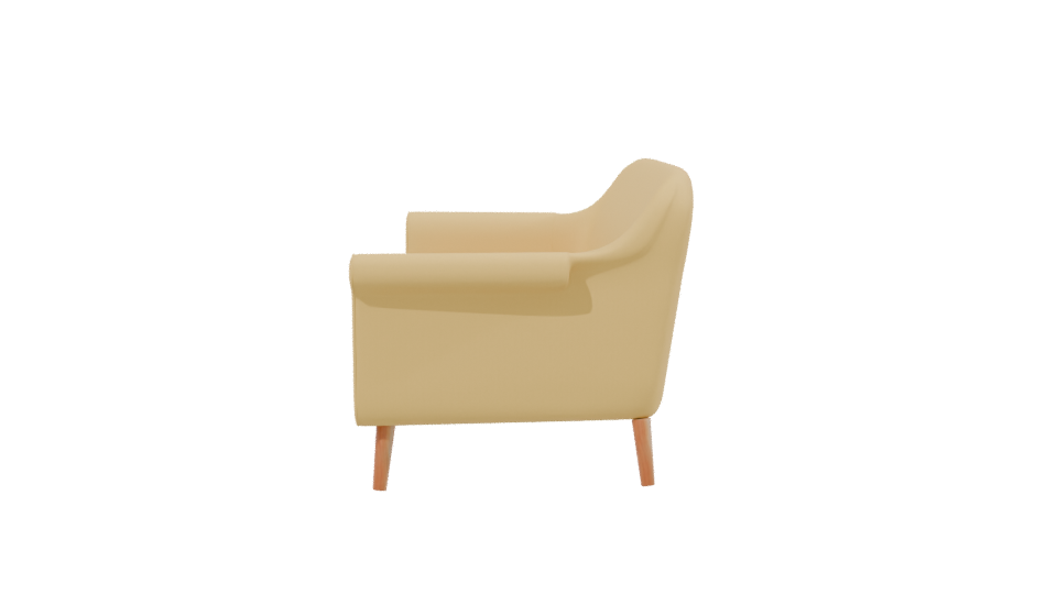 Stylish Modern Sofa 3D Model - Professional 3D Model Render 2