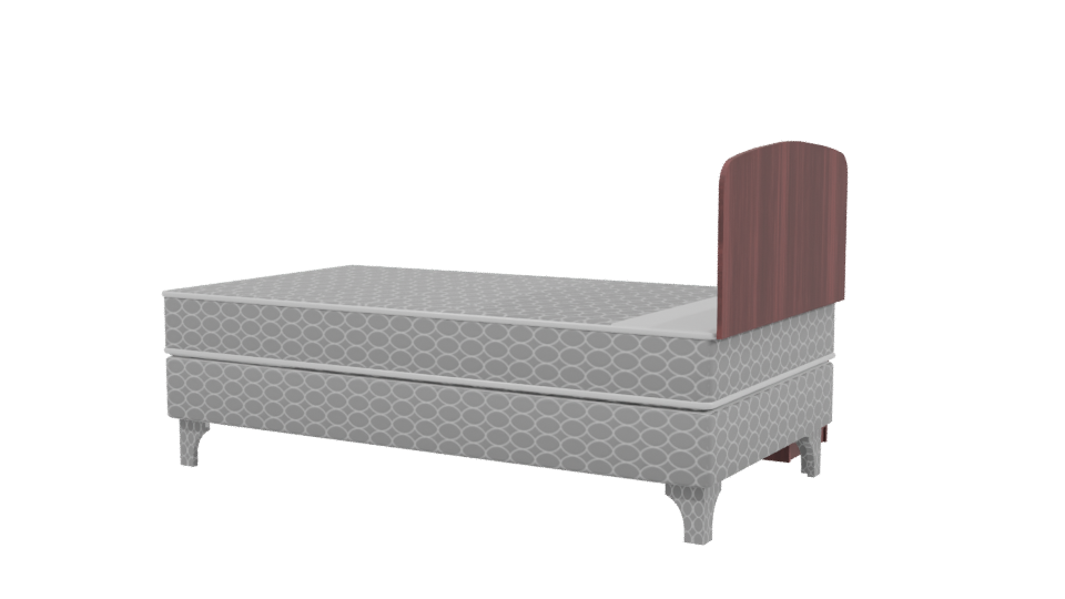 Stylish Single Bed Model 3D - Professional 3D Model Render 3