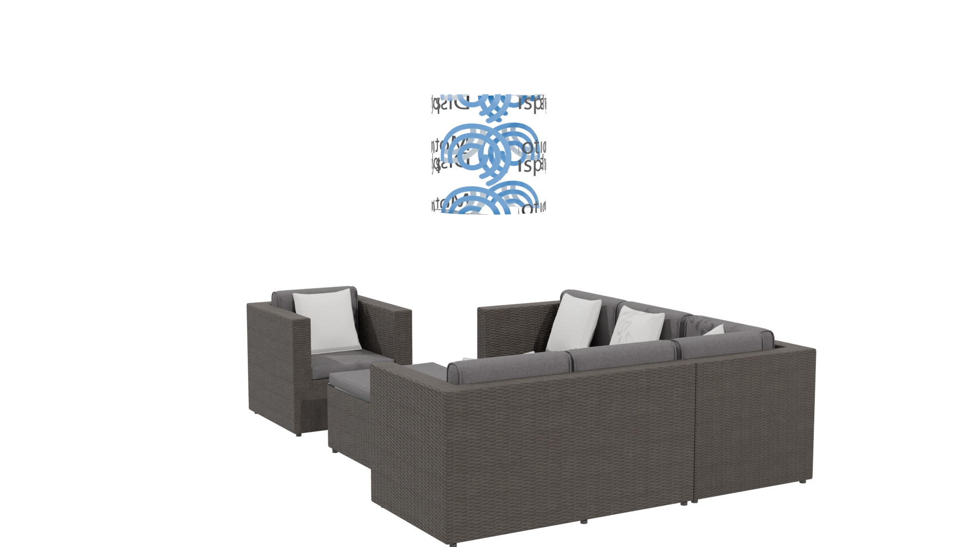 Stylish Outdoor Sofa Set 3D - Professional 3D Model Render 4