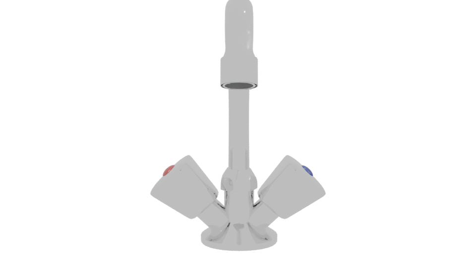 Vertical Kitchen Faucet Perugia 3D - Professional 3D Model Render 2