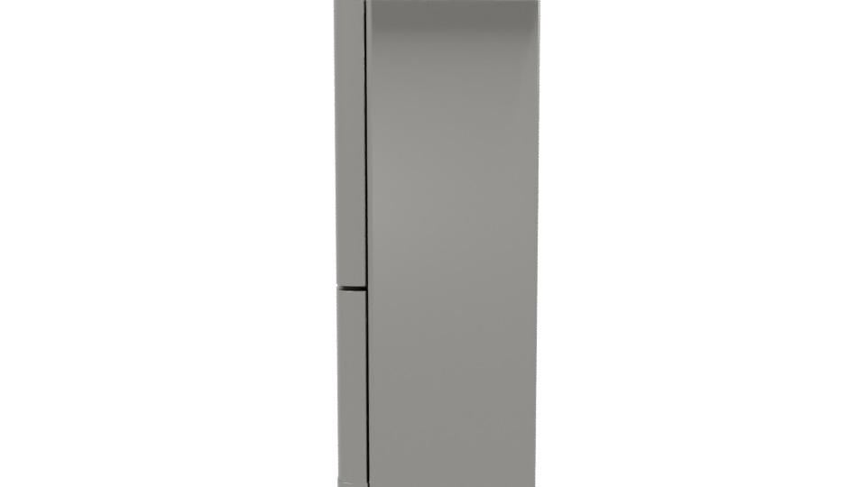 Sleek Stainless Steel Refrigerator 3D Model - Professional 3D Model Render 2