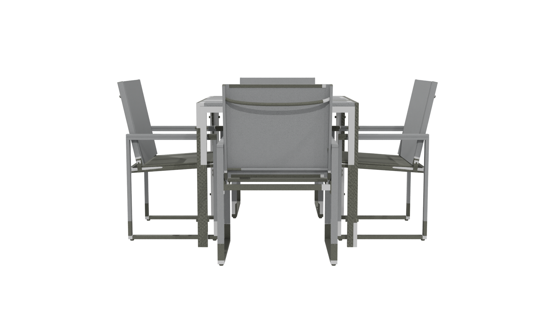 Contemporary Outdoor Dining Set 3D - Professional 3D Model Render 5