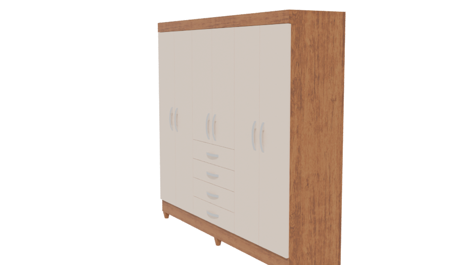 Modern Wooden Cabinet 3D Model - Professional 3D Model Render 13