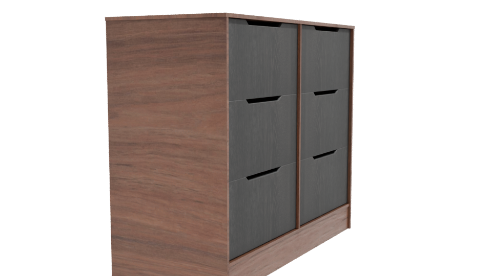 Contemporary Wooden Storage Cabinet 3D - Professional 3D Model Render 9