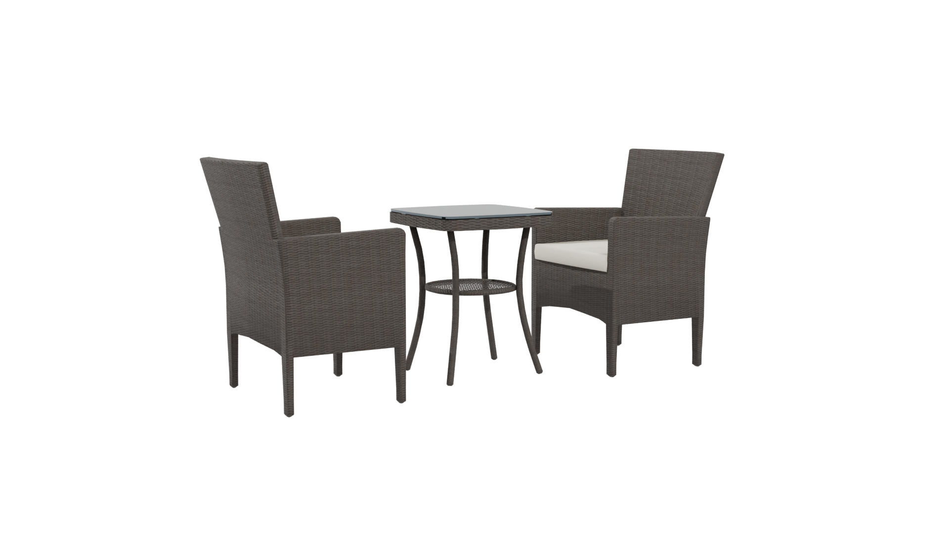 Stylish Outdoor Rattan Furniture Set 3D Model - Professional 3D Model Render 4