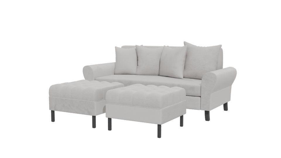 Cozy Modern Sofa Set 3D - Professional 3D Model Render 12