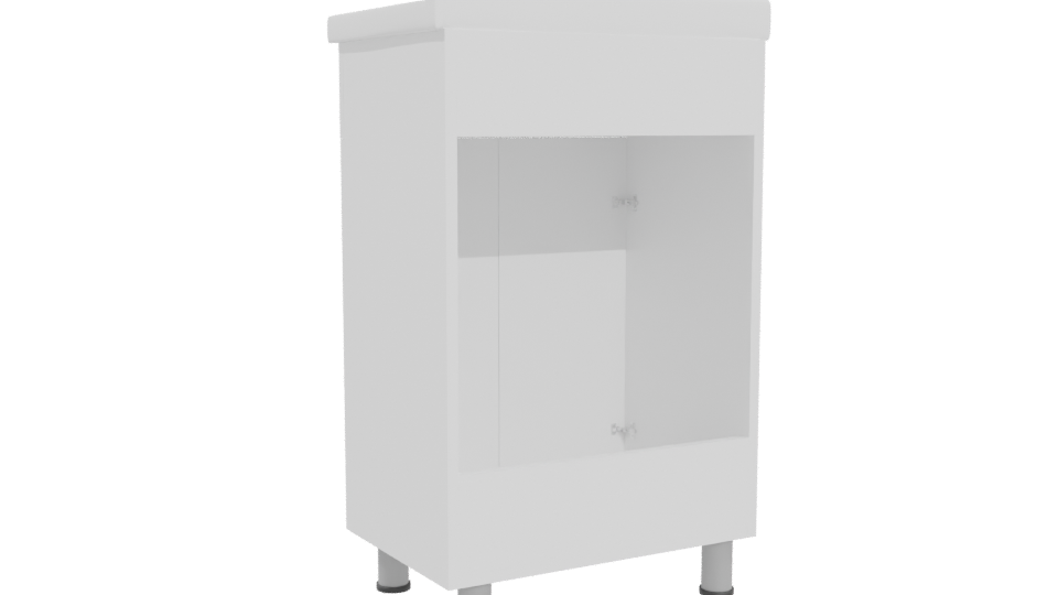 Modern Vanity Sink Cabinet 3D - Professional 3D Model Render 4