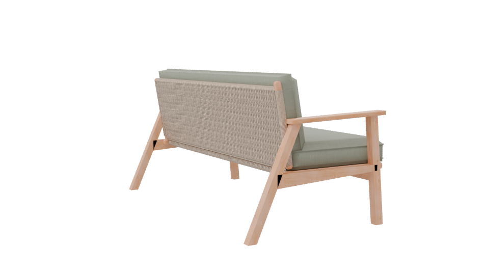 Stylish Minimalist Sofa Model - Professional 3D Model Render 7