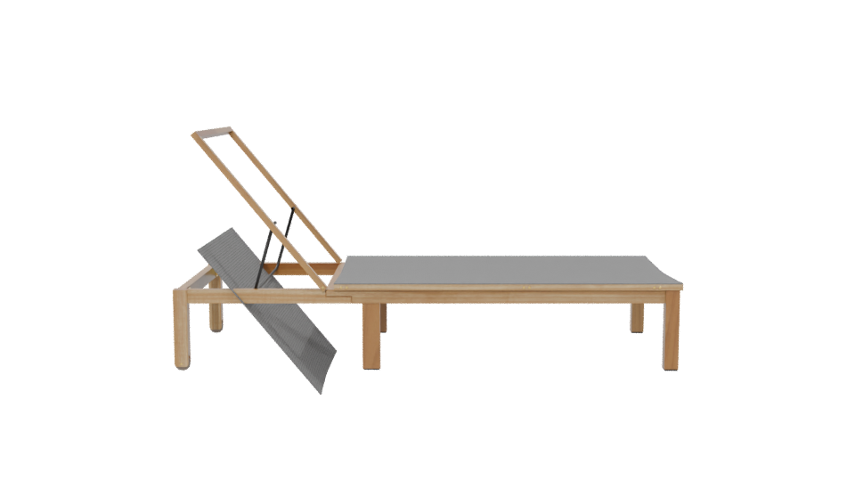 Stylish Outdoor Lounge Chair 3D - Professional 3D Model Render 5