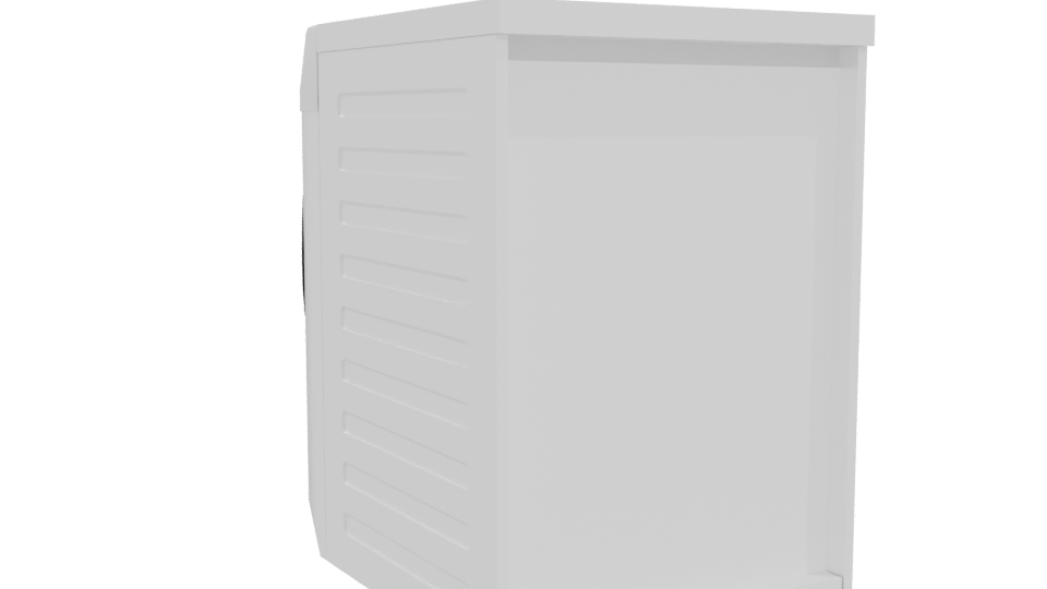 Stylish Front-Loading Dryer 3D Model - Professional 3D Model Render 4