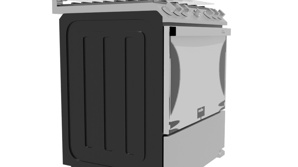Sleek Modern Gas Range 3D - Professional 3D Model Render 9