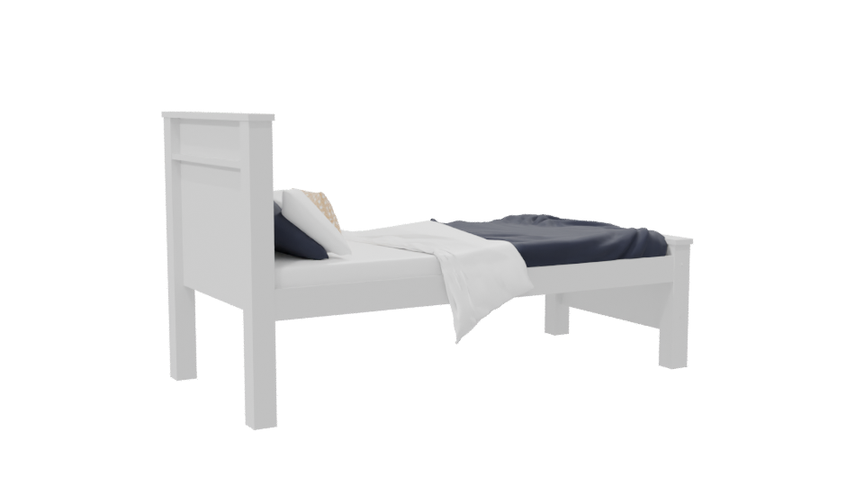 Stylish Single Bed Model 3D - Professional 3D Model Render 7